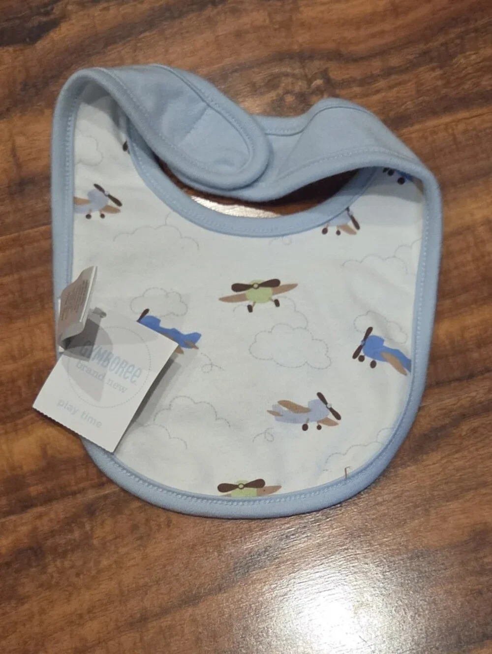 Gymboree NWT Newborn Blue Striped Airplane Bodyuit, Pants and Bib Set